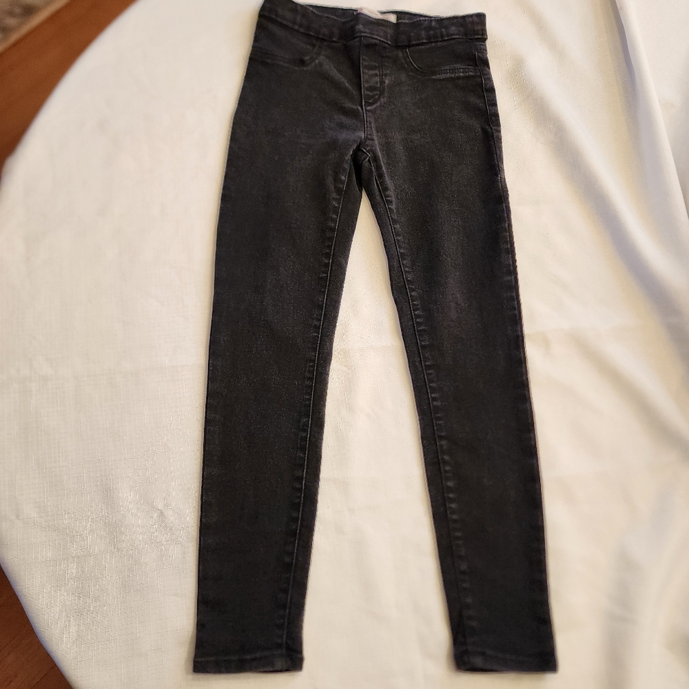 Kids Pant, Girls Levi's Pull-On Jeggings, 8 Reg, Black.